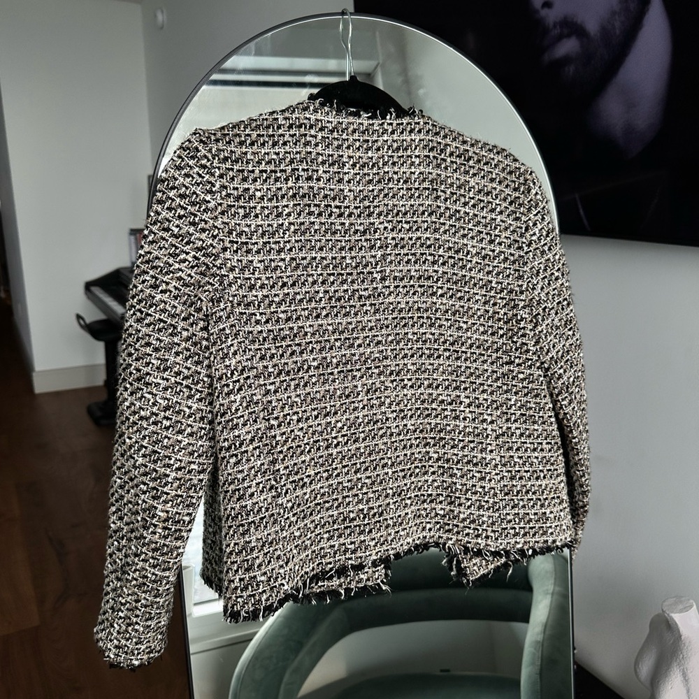 Express Tweed Gold Button Blazer - Picture 5 of 6